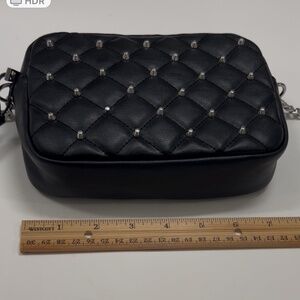Used Black Quilted Leather studded Rebecca Minkoff purse